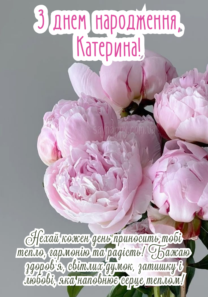 З Днем Народження Катя картинка листівка