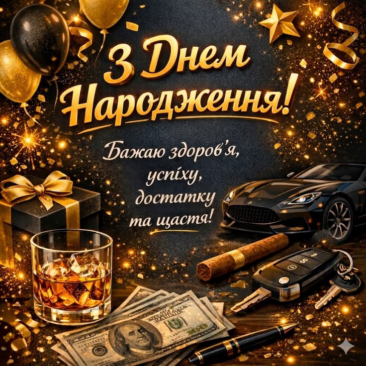 Картинка з Днем Народження для Богдана