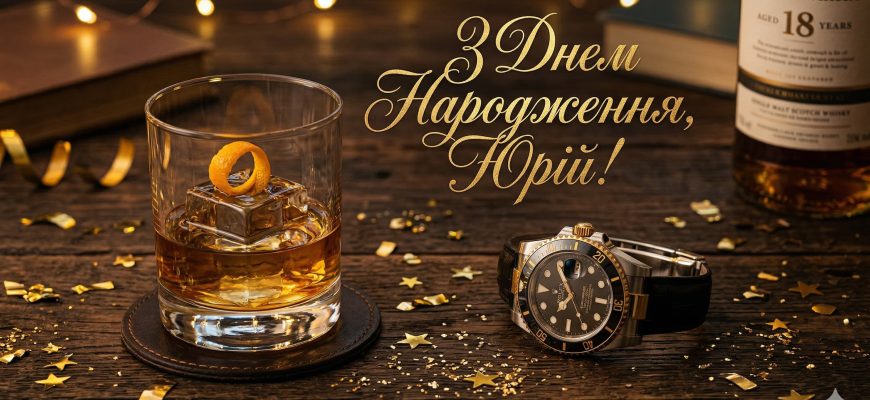 Юра, з Днем Народження картинка листівка