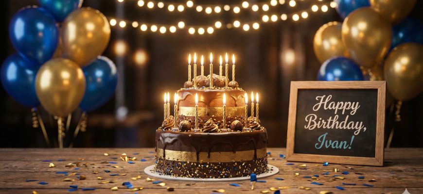 Іван з Днем Народження картинка листівка