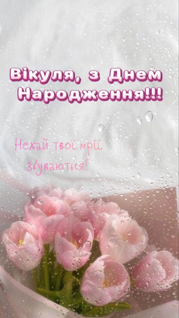 З Днем Народження Віка картинка листівка