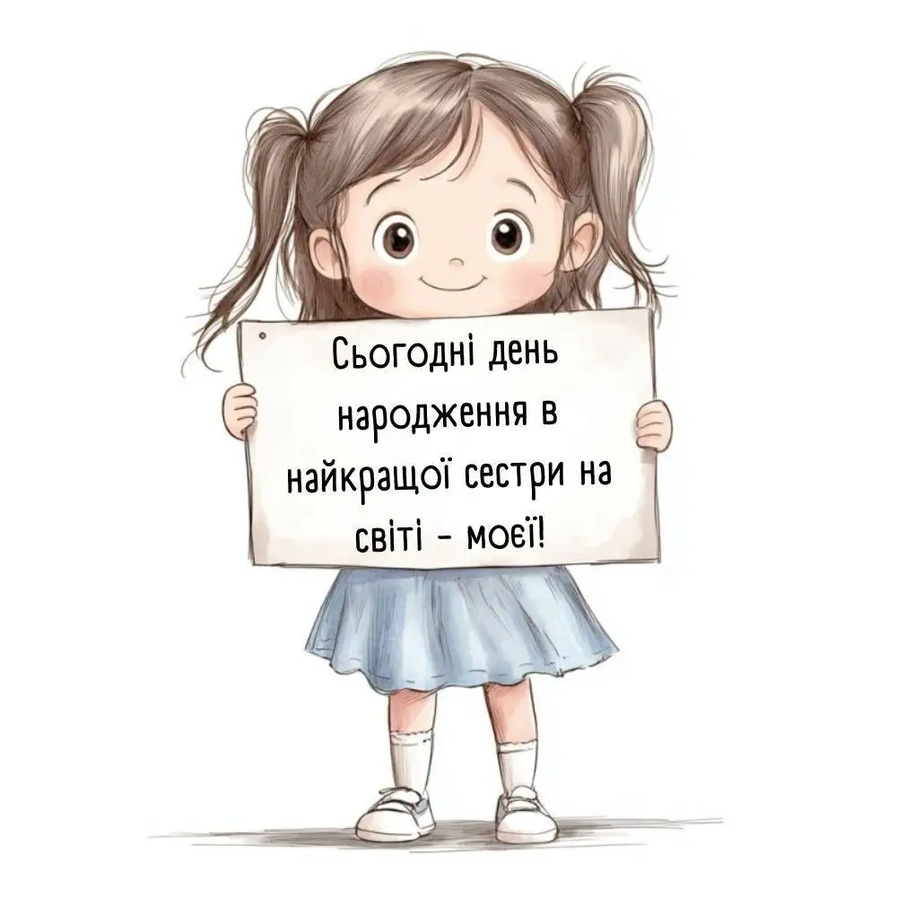 з днем народження сестра картинка листівка