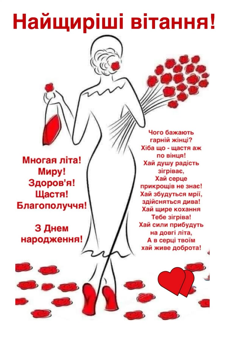 З Днем Народження подрузі картинка листівка