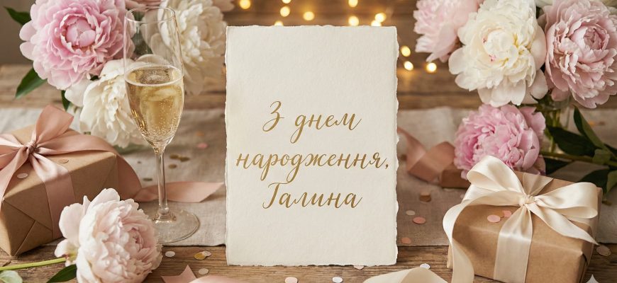 Картинка З днем народження Галина